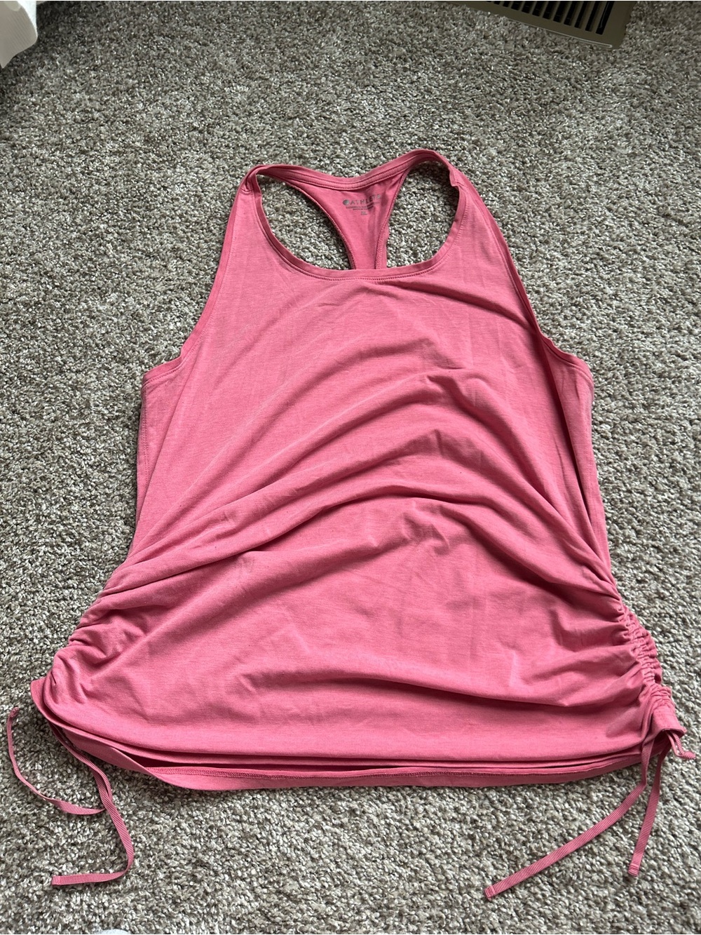 Athleta Pink Racerback Tank with Side Ties